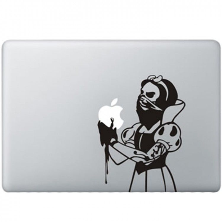 Sneeuwwitje Zombie MacBook Sticker Zwarte Stickers